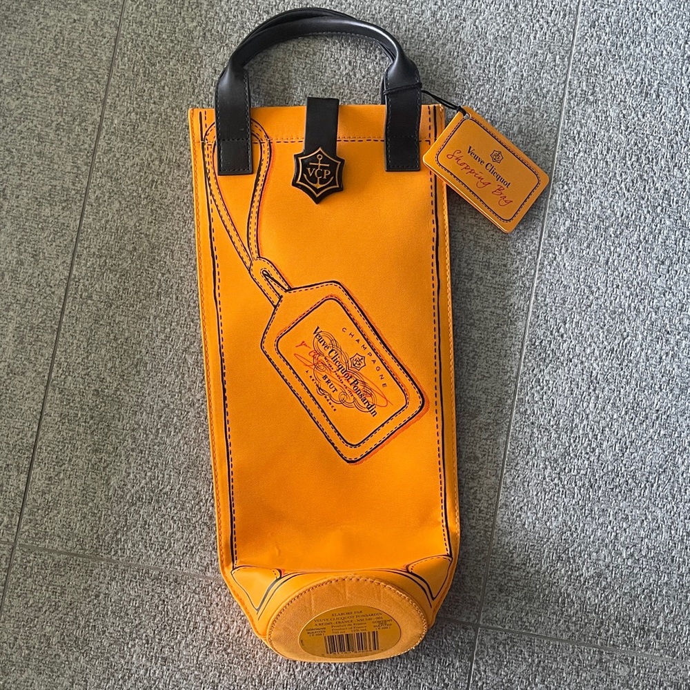 Vibrant Orange Leather Tote Bag